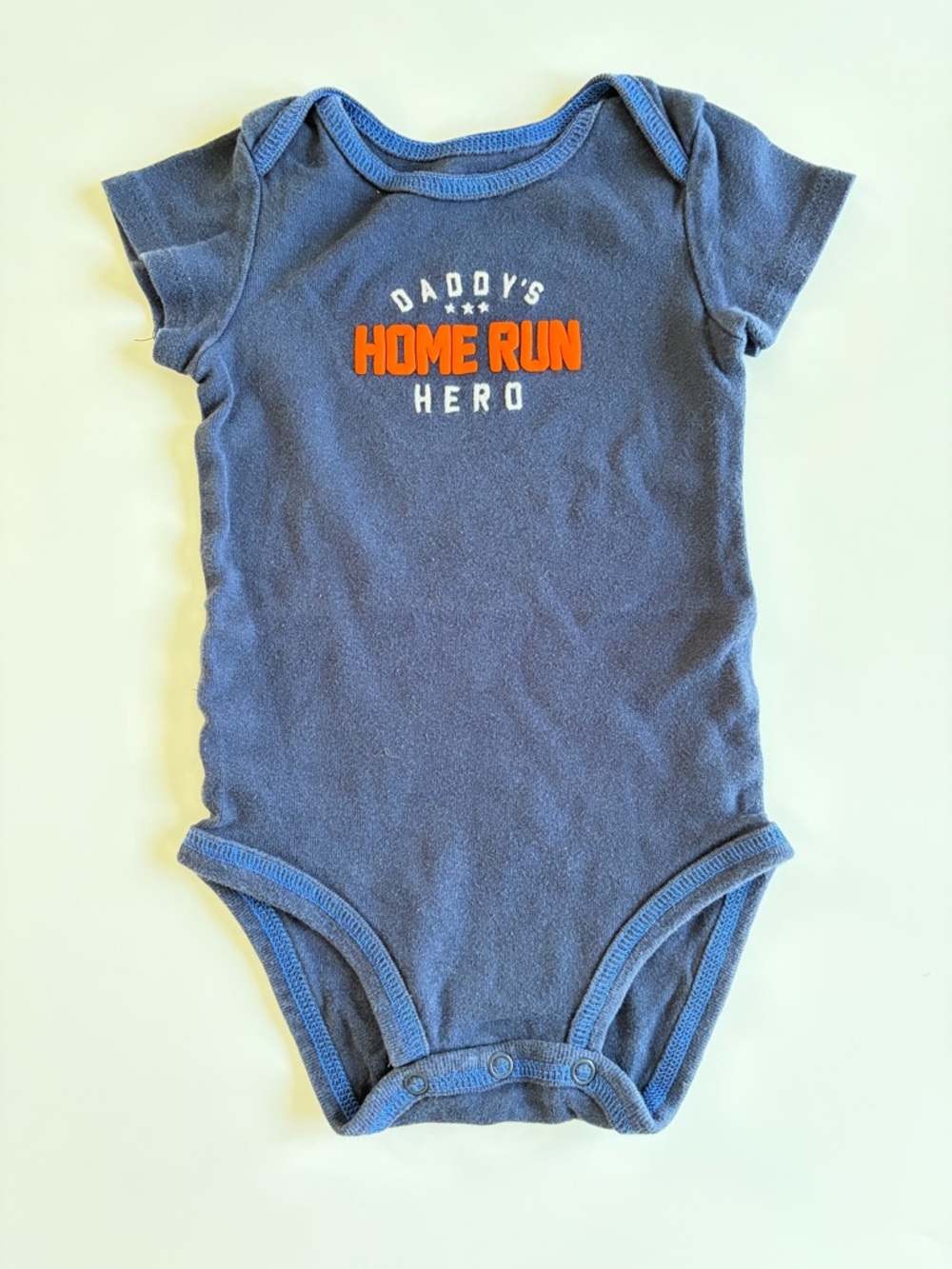 Bundle of Carter’s Baby Boy Onesies Size 9 Months Bodysuits Baseball Stripes - Picture 2 of 16